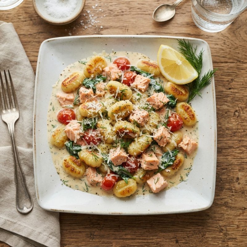 Creamy Salmon Gnocchi