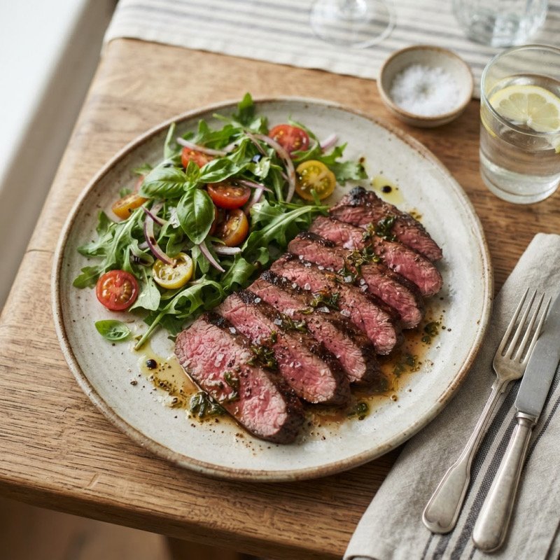 Flank Steak with Cherry Tomato Salad