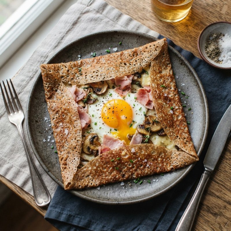 Ham & Mushroom Galette