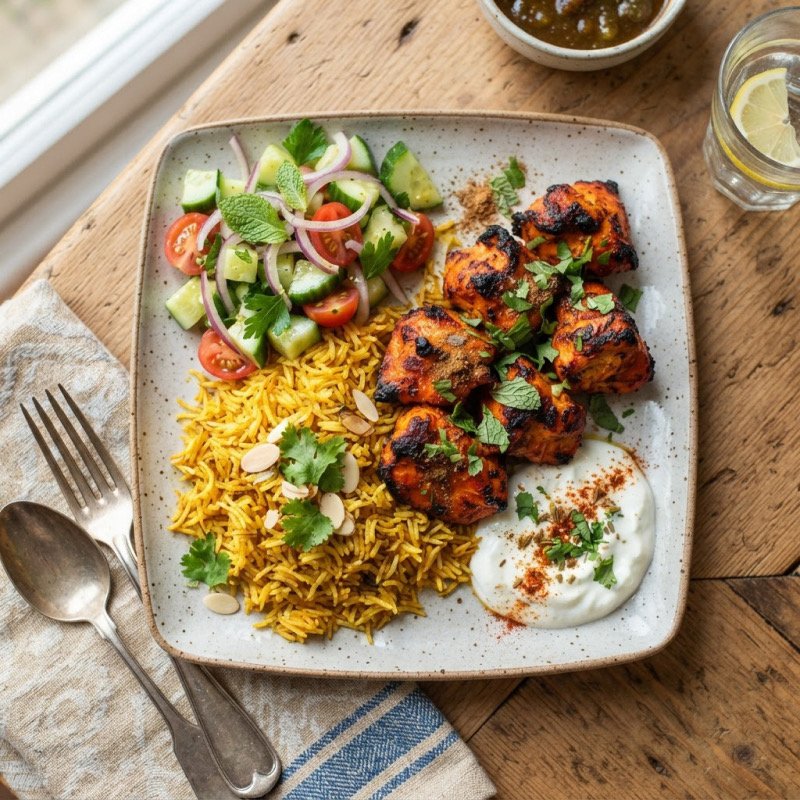 Tandoori Chicken with Spiced Rice